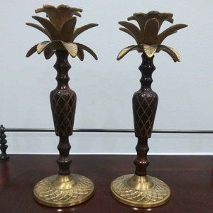Palm Tree Candle Stick Holders